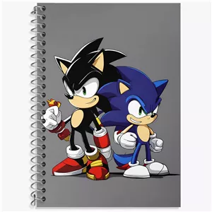 دفتر زبان دو خط 50 برگ خندالو طرح سونیک (Sonic)