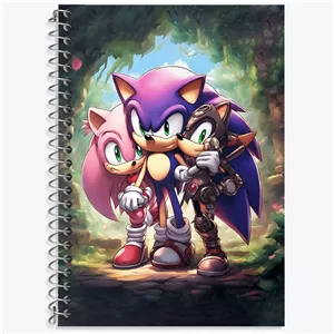 دفتر زبان سه خط 50 برگ خندالو طرح سونیک (Sonic)