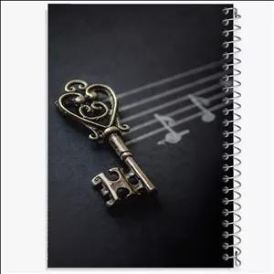 دفتر طراحی 100 برگ خندالو طرح نت موسیقی