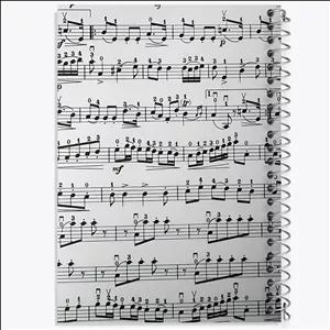 دفتر طراحی 100 برگ خندالو طرح نت موسیقی