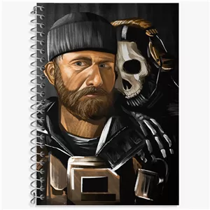 دفتر زبان سه خط 50 برگ خندالو طرح کال آف دیوتی (call Of Duty)