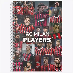 دفتر زبان دو خط 50 برگ خندالو طرح بازیکن های آث میلان (AC Milan)