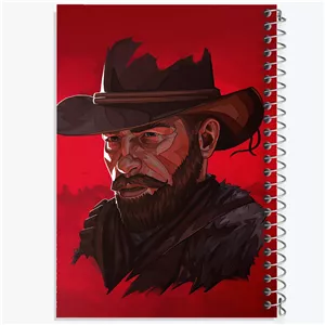 دفتر مشق 50 برگ خندالو طرح رد دد (Red Dead)