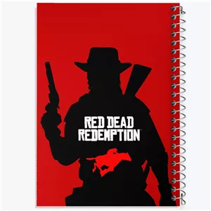 دفتر شطرنجی 50 برگ خندالو طرح رد دد (Red Dead)