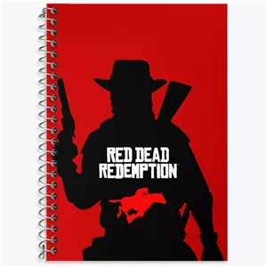 دفتر زبان سه خط 50 برگ خندالو طرح رد دد (Red Dead)