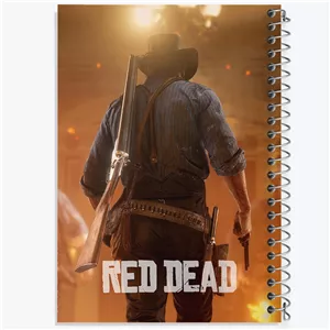 دفتر شطرنجی 50 برگ خندالو طرح رد دد (Red Dead)