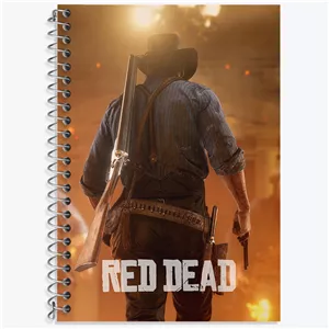 دفتر لغت 50 برگ خندالو طرح رد دد (Red Dead)