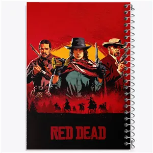 دفتر مشق 50 برگ خندالو طرح رد دد (Red Dead)