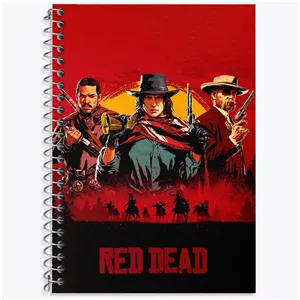 دفتر لغت 50 برگ خندالو طرح رد دد (Red Dead)