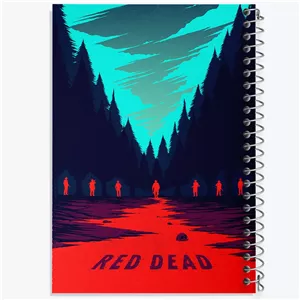 دفتر نقطه ای مهندسی 50 برگ خندالو طرح رد دد (Red Dead)