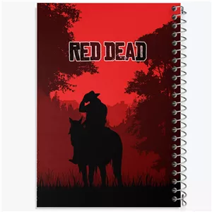 دفتر نقطه ای مهندسی 50 برگ خندالو طرح رد دد (Red Dead)
