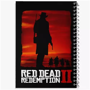 دفتر مشق 50 برگ خندالو طرح رد دد (Red Dead)