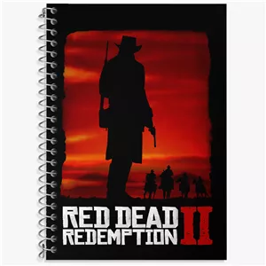 دفتر زبان دو خط 50 برگ خندالو طرح رد دد (Red Dead)