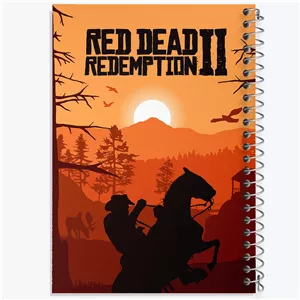 دفتر نقطه ای مهندسی 50 برگ خندالو طرح رد دد (Red Dead)