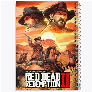 دفتر شطرنجی 50 برگ خندالو طرح رد دد (Red Dead)