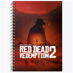 دفتر زبان دو خط 50 برگ خندالو طرح رد دد (Red Dead)