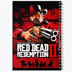دفتر نقطه ای مهندسی 50 برگ خندالو طرح رد دد (Red Dead)
