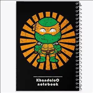 دفتر طراحی 100 برگ خندالو طرح لاکپشت های نینجا