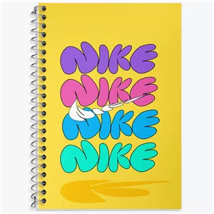 دفتر زبان سه خط 50 برگ خندالو طرح نایک (Nike)