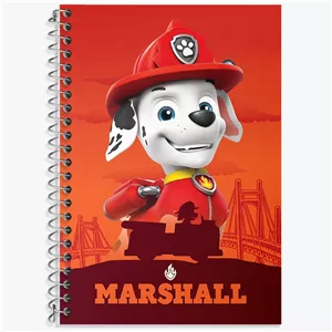 دفتر زبان سه خط 50 برگ خندالو طرح مارشال سگ های نگهبان