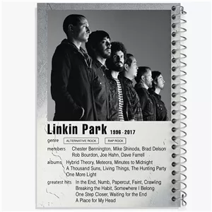 دفتر نت موسیقی 50 برگ خندالو طرح لینکین پارک (Linkin Park)