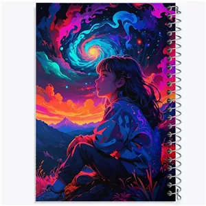 دفتر نت موسیقی 50 برگ خندالو طرح دختر و آسمان