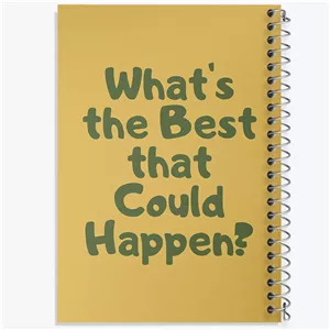 دفتر لیست خرید 50 برگ خندالو طرح What's The Best That Could Happen?