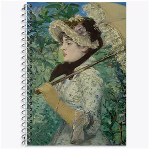 دفتر زبان دو خط 50 برگ خندالو طرح نقاشی بهار اثر ادوار مانه