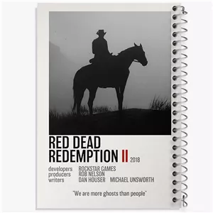 دفتر شطرنجی 50 برگ خندالو طرح رد دد (Red Dead)