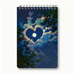 دفتر یادداشت خندالو طرح آسمان و ماه