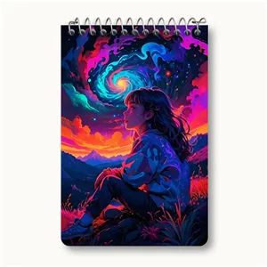 دفتر یادداشت خندالو طرح دختر و آسمان