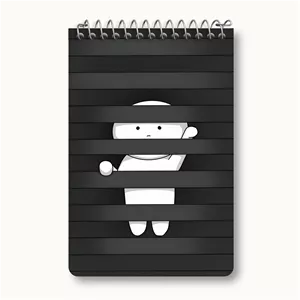 دفتر یادداشت خندالو طرح آدمک فانتزی