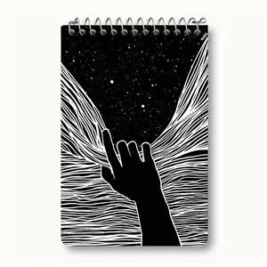 دفتر یادداشت خندالو طرح آسمان شب