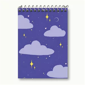دفتر یادداشت خندالو طرح آسمان شب