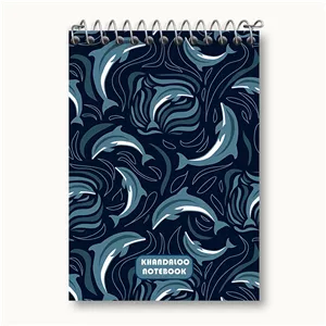 دفتر یادداشت خندالو طرح پترن دلفین