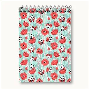 دفتر یادداشت خندالو طرح پترن پاندا کوچک