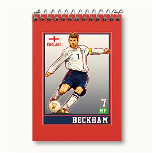 دفتر یادداشت خندالو طرح دیوید بکام (David beckham)