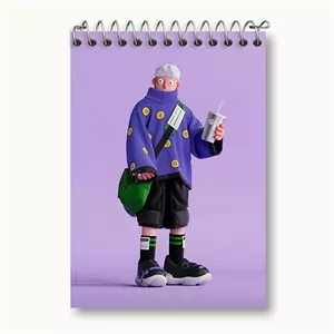 دفتر یادداشت خندالو طرح آدمک فانتزی