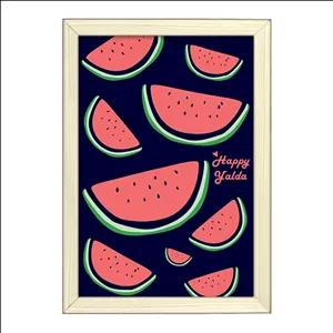 تابلو خندالو طرح شب یلدا فریم بژ