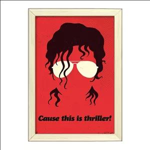 تابلو خندالو طرح مایکل جکسون Michael Jackson فریم بژ