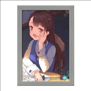 تابلو خندالو طرح اکو انیمه جادوگران کوچک Little Witch Academia فریم طوسی تیره