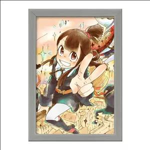 تابلو خندالو طرح اکو انیمه جادوگران کوچک Little Witch Academia فریم طوسی تیره