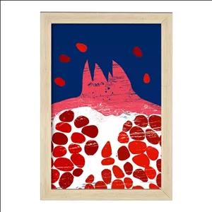 تابلو خندالو طرح شب یلدا فریم چوب خودرنگ