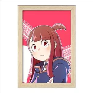 تابلو خندالو طرح اکو انیمه جادوگران کوچک Little Witch Academia فریم چوب خودرنگ