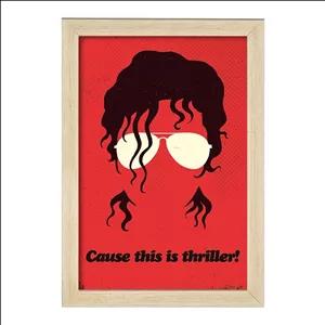 تابلو خندالو طرح مایکل جکسون Michael Jackson فریم چوب خودرنگ