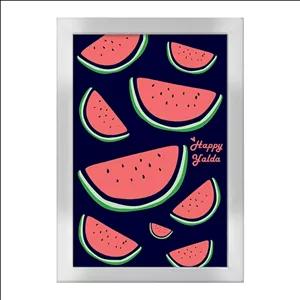 تابلو خندالو طرح شب یلدا فریم نقره ای