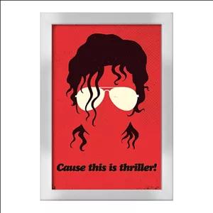 تابلو خندالو طرح مایکل جکسون Michael Jackson فریم نقره ای