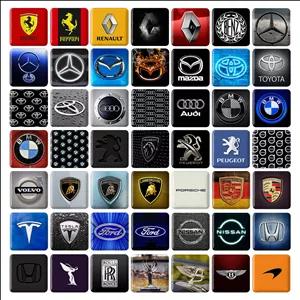 پیکسل مربعی خندالو طرح لوگو ماشین های خارجی