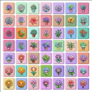 مگنت مربعی خندالو طرح کاکتوس و گل