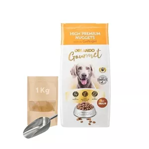 غذا خشک سگ بالغ | اورلاندو | مدل گورمت | طعم گوشت پرندگان وزن یک کیلوگرم فله